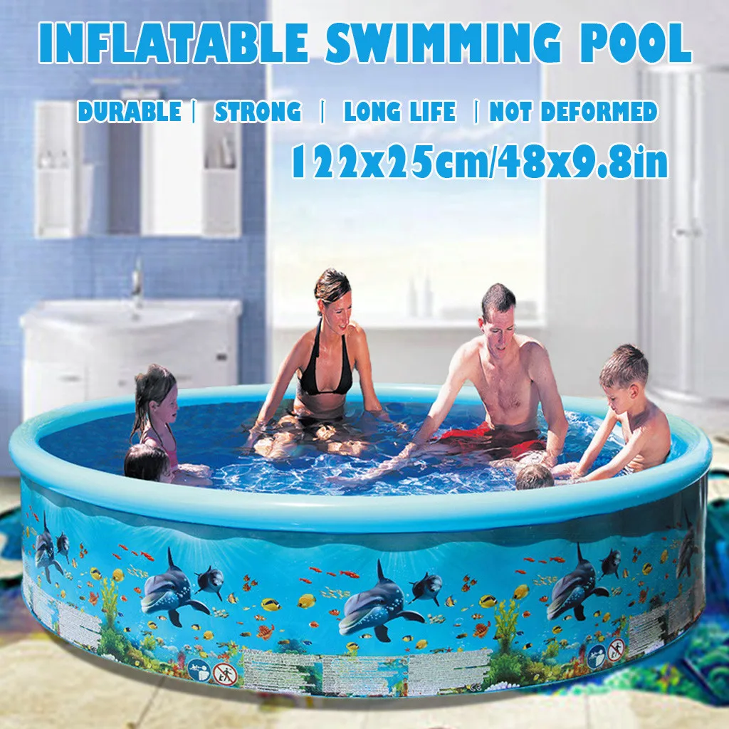 

Thickened Inflatable Swimming Pool Blow Up Pool Backyard Foldable Swimming Pool Infant Water Floating For Kids