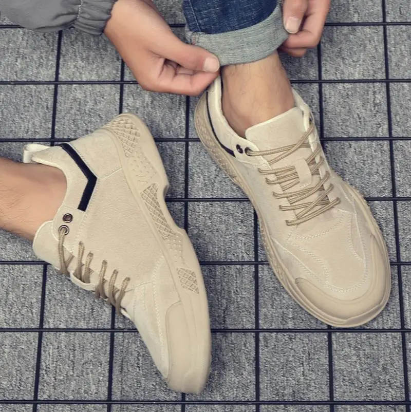 

Новые осенние высокие ботинки мужские повседневные спортивные ботинки Martin мужские ботинки на толстой подошве средней длины модная мужская...