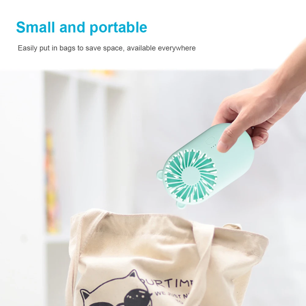 Летний кулер портативный вентилятор ручной USB перезаряжаемый Мини Складной для