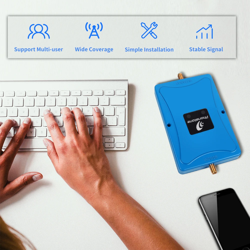 

Amplificateur 2G 4G Dual Band Mobile Signal Booster ALC GSM 900MHz + 4G LTE 1800MHz Cell Phone Signal Amplifier enhance 2G Voice