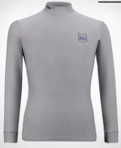 Gray with fleece PGM зимняя рубашка для гольфа, Мужская Флисовая трикотажная теплая рубашка, футболка с длинным рукавом, мужское тонкое удобное эластичное мягкое нижнее белье - Цвет: Gray with fleece