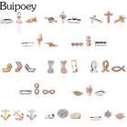 Buipoey модный реактивный молниевый Крест из бисера серебряного цвета для 10 мм сетчатый Браслет из нержавеющей стали сетчатая цепочка для часов