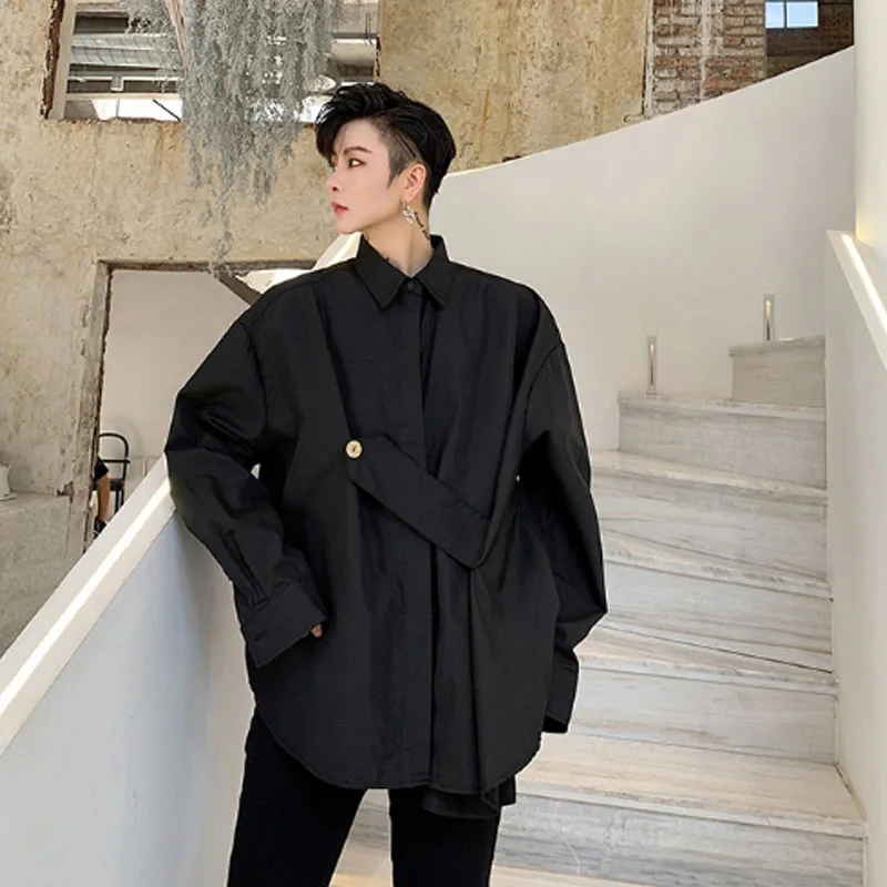 Женская винтажная одежда Botas homens de Manga Comprida Projeto Solta Casuais Camisa Masculina Do Vintage Da Moda Festa Roupas