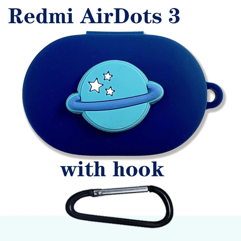 

Cute Cartoon Shell Case for Xiaomi Redmi AirDots 3 Case AirDots3 funny planet Silicone Earphone Cover NEW with hook