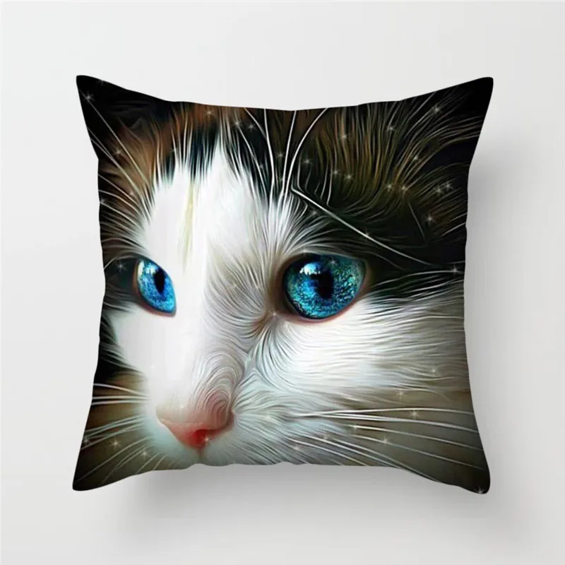 PC05224 Fuwatacchi милый чехол для подушки с кошкой кошка и подушка с бабочкой чехол для дивана домашнего стула Животные декоративные подушки 45*45 см - Цвет: PC05224
