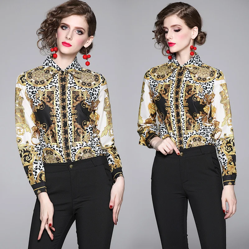 Женская винтажная блузка с длинным рукавом модельные повседневные рубашки в