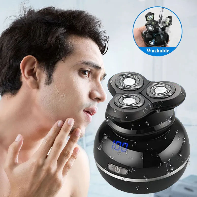 

Electric Shaver for Men 5 in 1 Waterproof Razor Beard Trimmer Grooming Kit with Nose Trimmer Hair Clipper Face Cleansing Brush