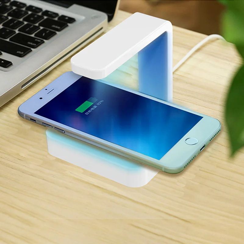 

2 In 1 Portable Mobile Phone Wireless Charger UV Germicidal Lamp Magnetic Separator Fast Charging Wireless Charger Convenient