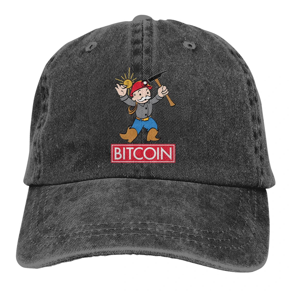 

Pure Color Dad Hats Miner Women's Hat Sun Visor Baseball Caps Bitcoin Cryptocurrency Miners Meme Peaked Cap