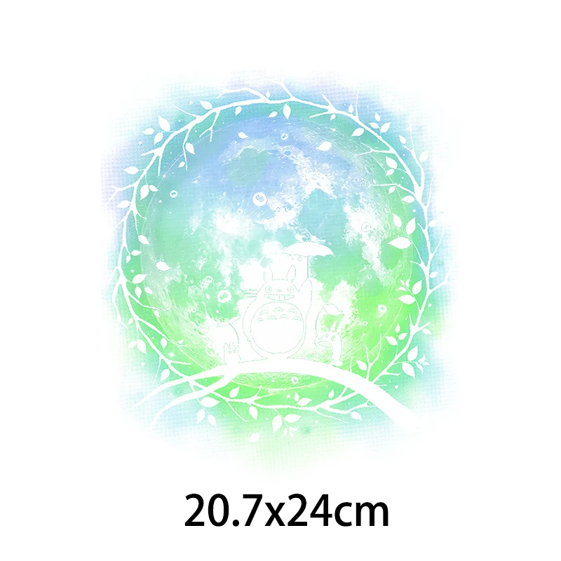 Мультяшные Аниме Тоторо термотрансферные наклейки для детской одежды