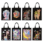 Хит продаж, 5D сумка с алмазной росписью, экологичные сумки для хранения покупок, складная Холщовая Сумка, Домашний Органайзер, ручная сумка, подарок