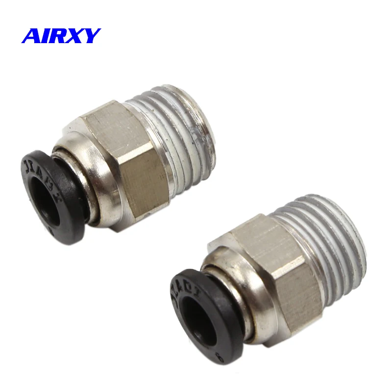 

PC air connector Male thread pneumatic air fittings PC4-M5 PC6-02 PC8-02 gas fitting air tube Straight connection