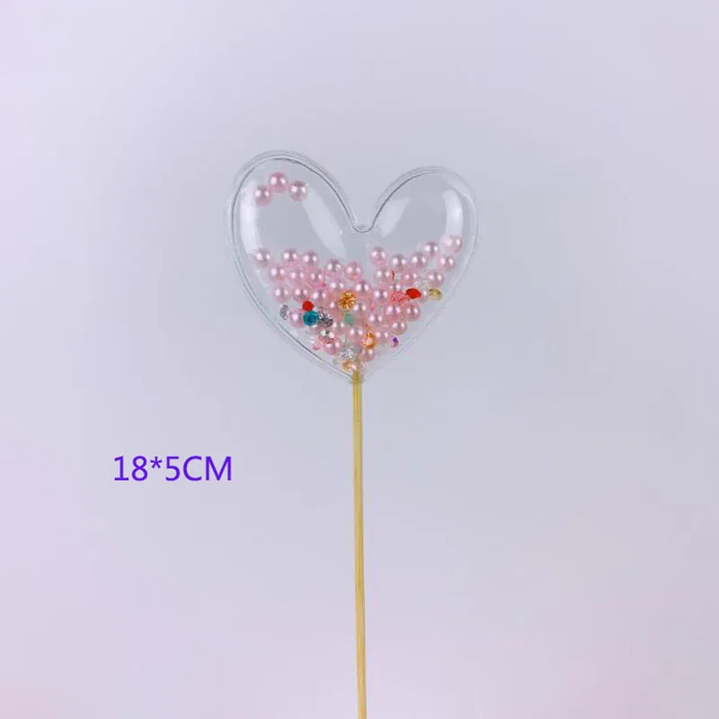 21 Bling Fairy PVC Cake Topper Unicorn Love Crown Cloud Shiny Flamingo Cupcake Topper for Wedding Birthday Party Cake Decorations - Цвет: 21