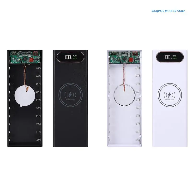 

C5AB USB зарядка телефона QC 3,0 PD DIY щит 10x18650 версия Dual Power Bank чехол