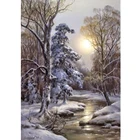 Yujohom река лед и снег квадратная алмазная живопись вышивка крестиком домашний декор Алмазная Вышивка ремесла настенная живопись Домашний декор