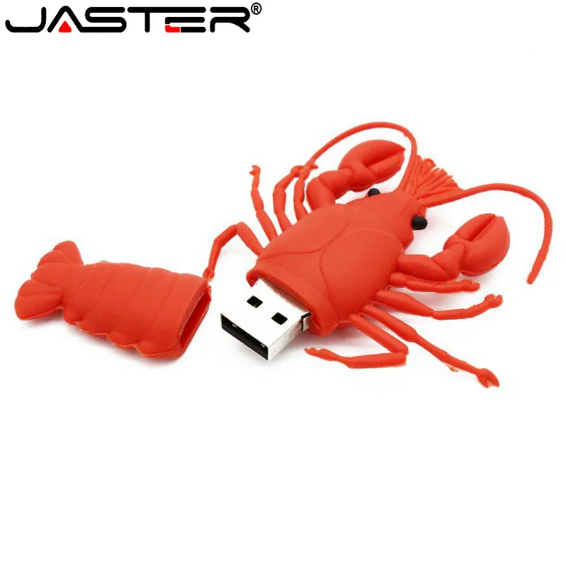 Usb флеш-накопители JASTER с креветками Милая модель животными Флешка usb 2 0 16 ГБ 32 64 Гб