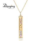 Duoying DIY Подвеска-слайдер ожерелье с именем на заказ ожерелье s циркониевые буквы под заказ чокер ожерелье с именем на заказ подарок