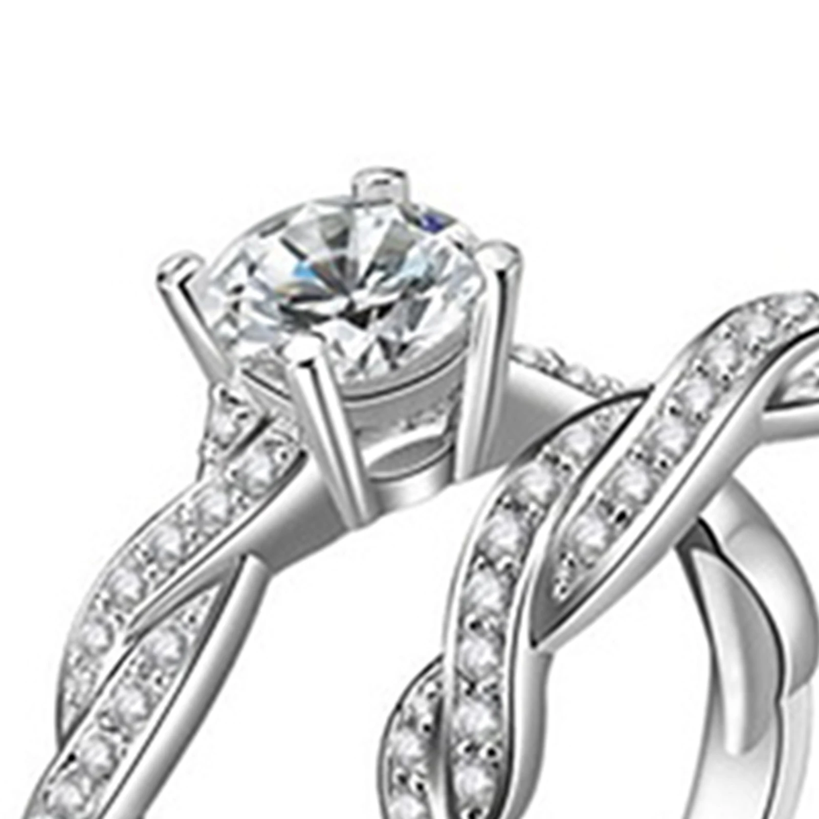 925 штампованные кольцо из стерлингового серебра бледно наборы 2 предметов Bijoux