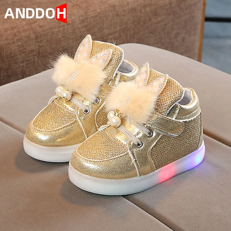 

Size 21-30 Baby Glowing Shoes With LED Lights For Boys Girls Luminous Shoes For Children Kids Non-slip Toddler Shoes For Boys