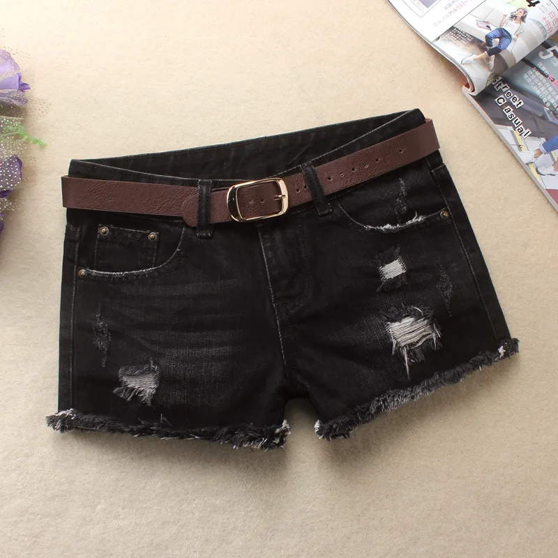 

Summer shorts cool women denim Shorts high waists fur-lined leg-openings Plus size sexy one