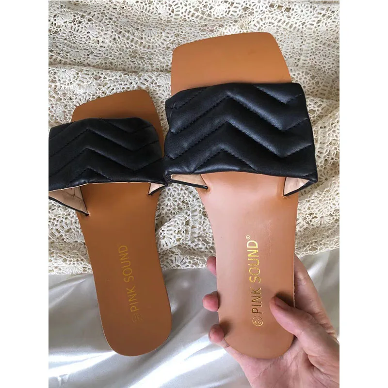 

Women Summer Slippers Peep Toe Solid Flat Ladies Slides Beach Shoes Zapatos Mujer Comfortable Fashion Female Slides Footwear