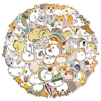 100pcsset cute cartoon animal little hamster stickers for scrapbook stationery laptop phone guitar suitcase girl sticker decals