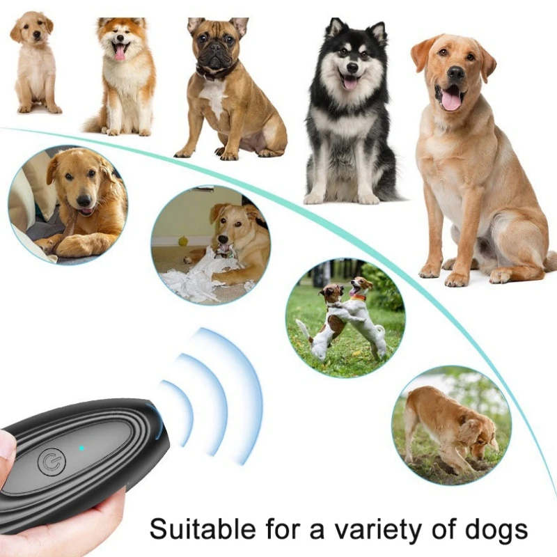 

Handheld Ultrasound Wave Dog Poker Large Frequency Remote Control Dog Tank Repellents - Rubber Ash (Built-in Battery 1200mAH)