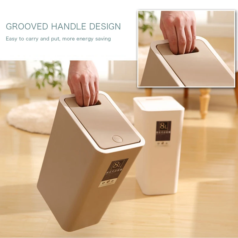 Мусорное ведро с крышкой для кухни большой пресс хранения пищевых продуктов