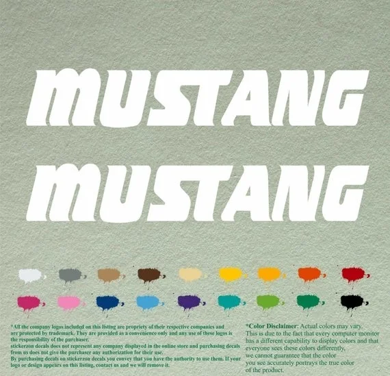 Для 1 пары Мустанг лодки наклейки виниловые лодка подвесной мотор Лот из 2 |