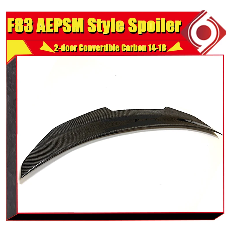 Для BMW 4 серии F83 M4 Спойлер Кабриолет Купе PSM Стиль Карбоновое Волокно Черный Задний Крыльчатый Снаряд 440i 430i 428i 420i 14 дюймов вкл.
