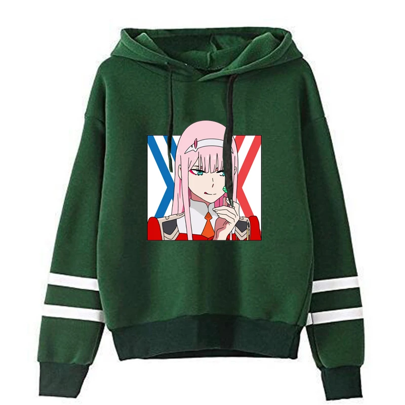 Oversized Hoodies DARLING In The FRANXX Sweatshirts Hooded Harajuku Winter Casual Vintage Korean Pullovers Women Sweetshirts