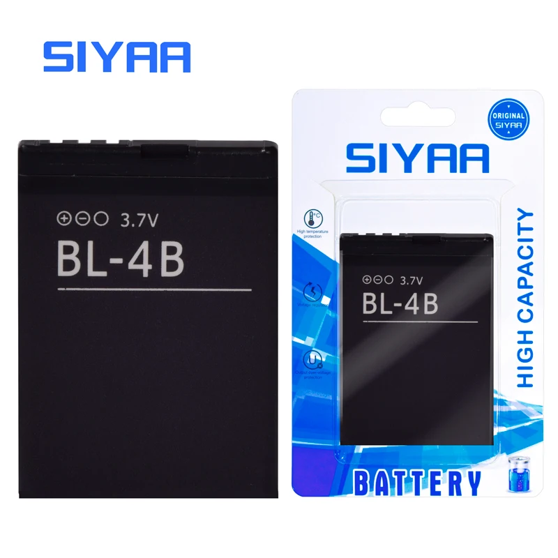 BL-4B SIYAA телефон Батарея BL-4C BL-5C BL-4B BL-5B BL-5J BV-5JW для Nokia 6100 6300 6260 6136S 2630 5070 C2-01 BL 4C BL 5C BL5C Батарея - Цвет: BL-4B