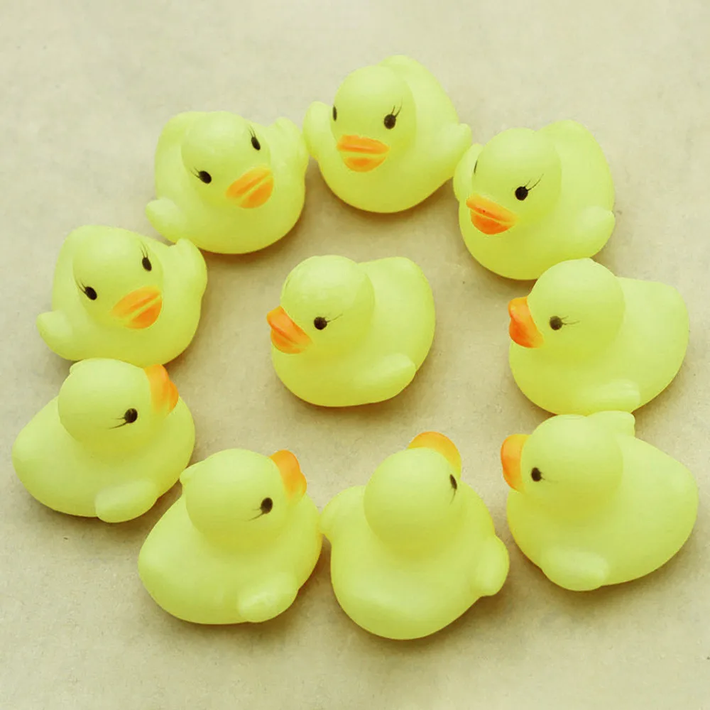 2018 10 шт. сжимание звукового звонка резиновая утка Ducky Baby Shower сувениры для дня