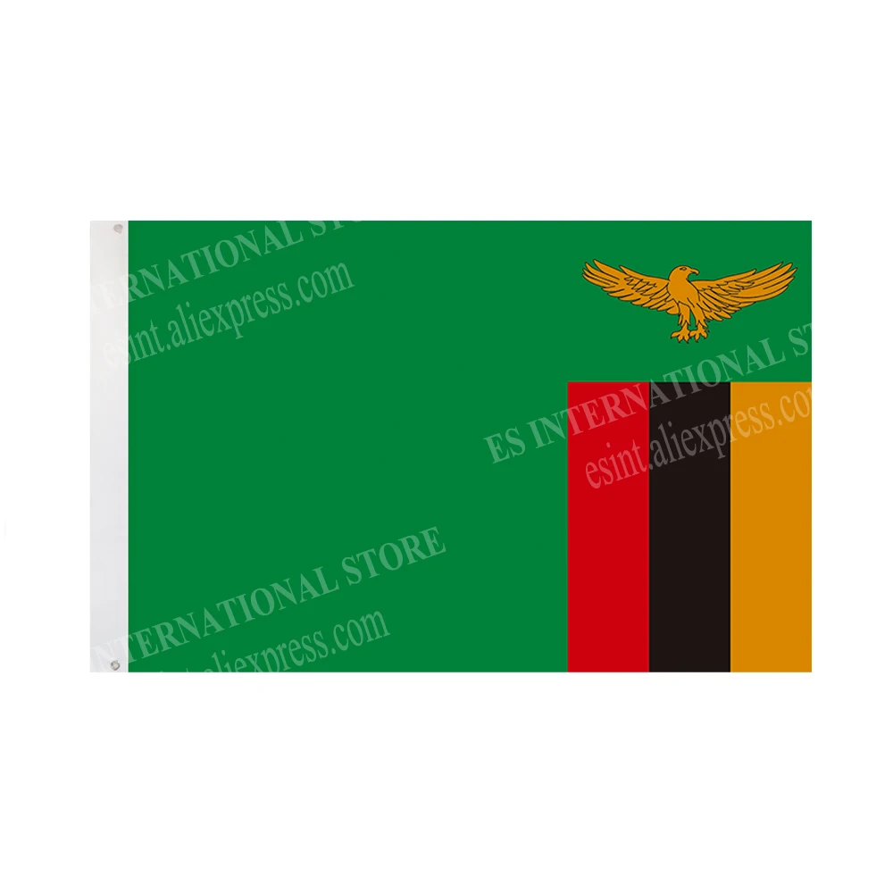 Флаг Замбии Национальный полиэфирный баннер летающий 90*150 см 3*5 футов флаг по