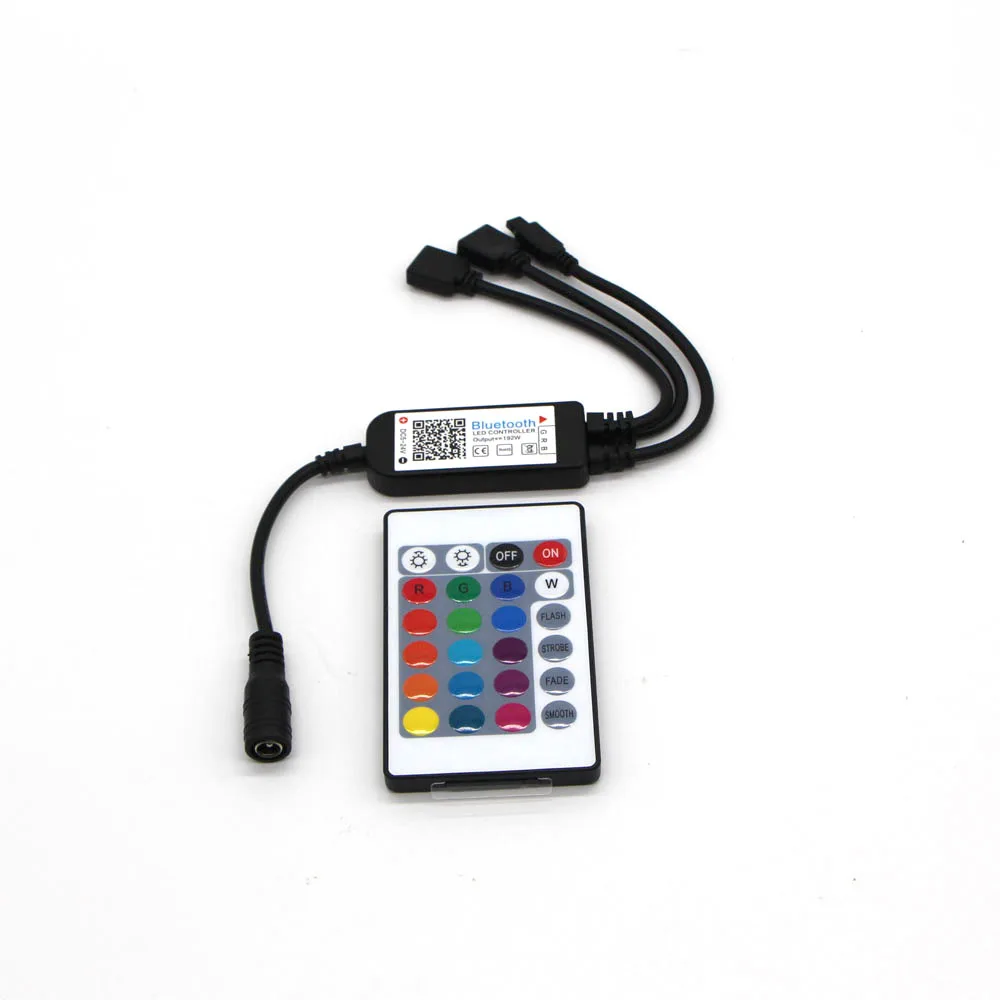 Светодиодный RGB Bluetooth контроллер с 24 клавишами два разъема выход DC 5 в-24 в Rgb