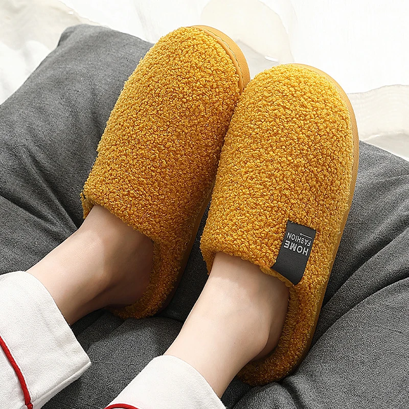 

Home slippers Women winter cozy plush slippers ladies warm woman slippers soft 7 colors indoor shoes unisex non-slip