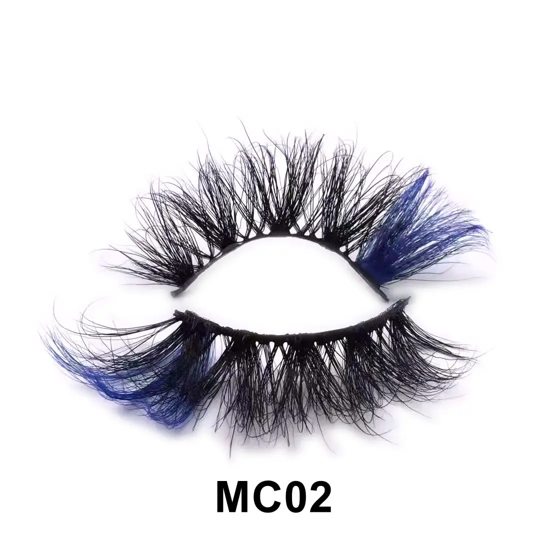 Новинка 9D натуральные норковые цветные ресницы оптом длинные пушистые
