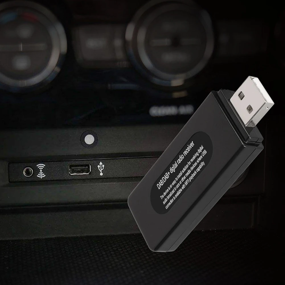 Автомобильный радиоприемник DAB адаптер с usb-разъёмом Универсальный с антенной светодиодный локальный Поиск Цифровой Мини U диск RDS для динамика портативный