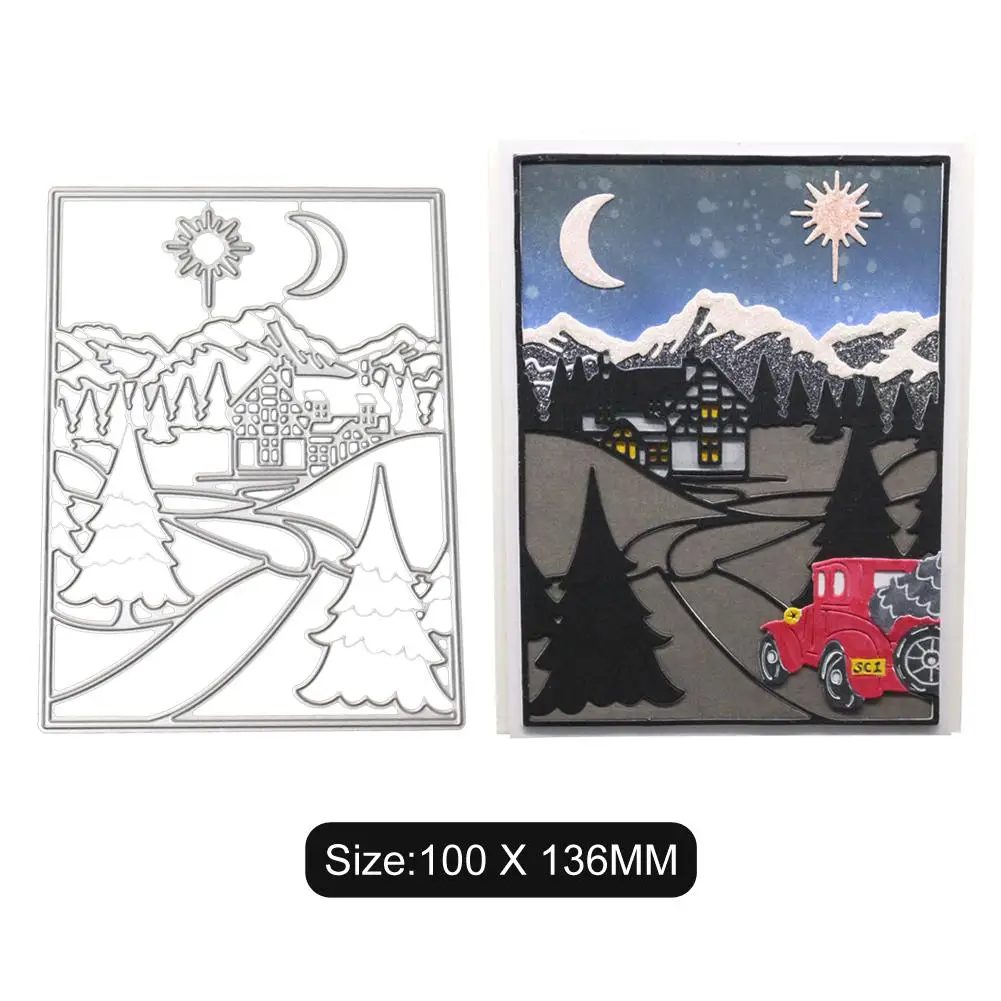 MeterMall On The Way Home Driving Pattern DIY Carbon Steel Cutting Dies for Scrapbook | Дом и сад