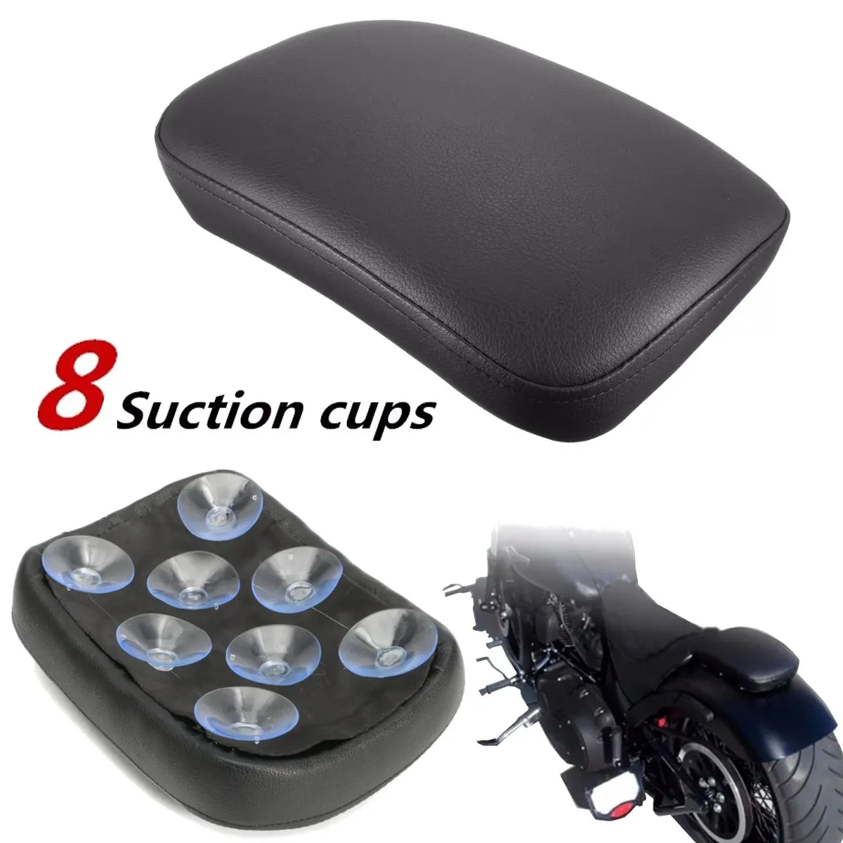 Горячая Новинка 8 присоска для мотоцикла черный задник Прямоугольный Коврик