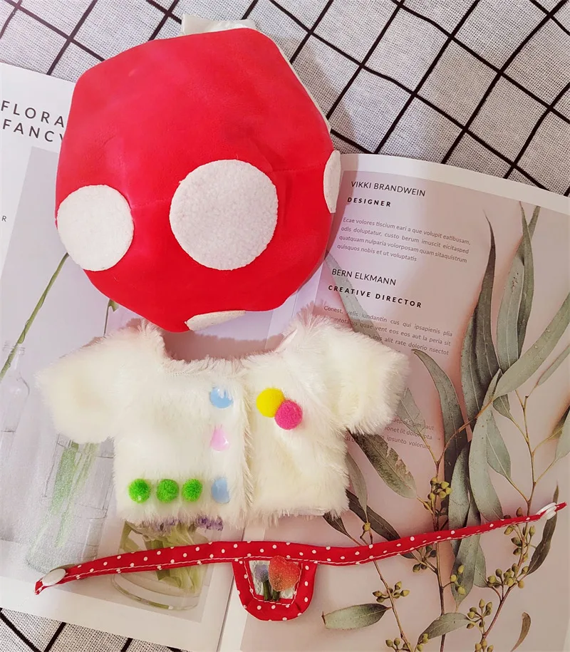 Ropa de mu&ntilde;eco de peluche, conjunto de sombrero De Seta, conejo Bobo, traje de mu&ntilde;eco de peluche de algod&oacute;n de 20Cm-5