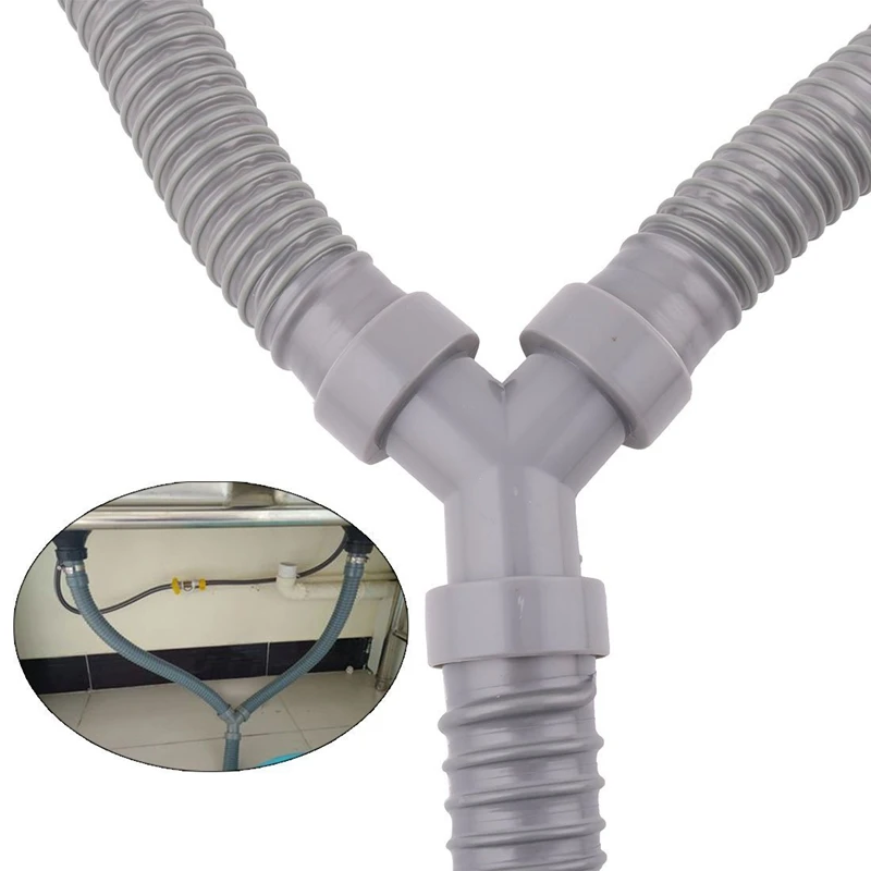 3.3Ft Washing Machine PVC Y Shaped Drain Discharge Hose Washer Pipe Connector | Plumbing Hoses