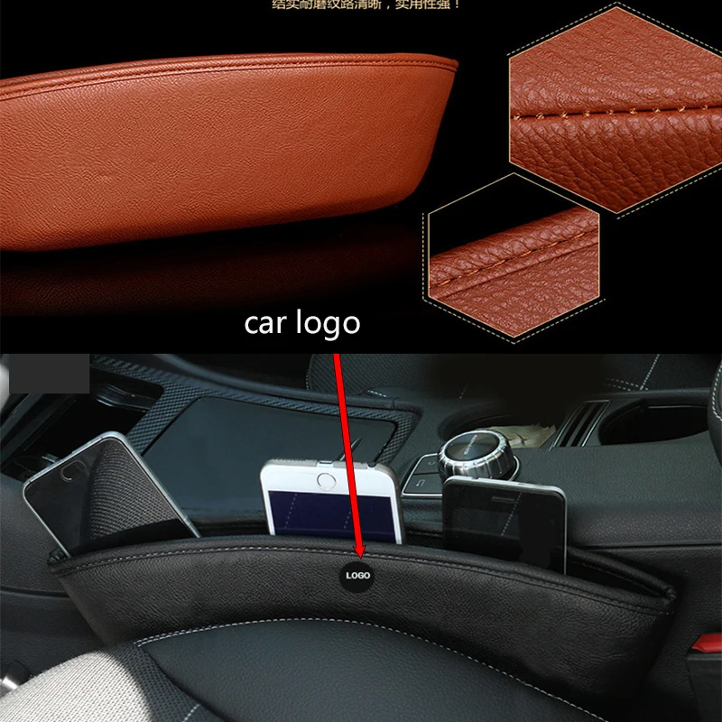 Кожаный карман для автомобильного сиденья органайзер Audi A3 A6 C5 C6 VW Polo Toyota Corolla Renault