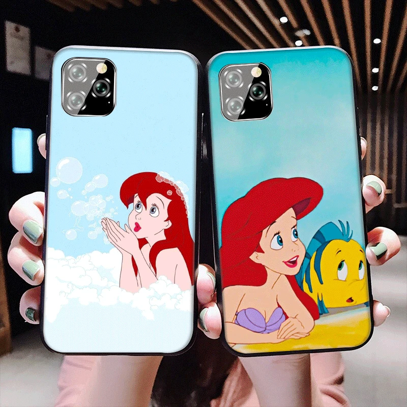 Русалочка Принцесса мобильный телефон чехол TPU для iPhone SE 2020 11 Pro X XR XS Max 7 8 6 6s Plus 5
