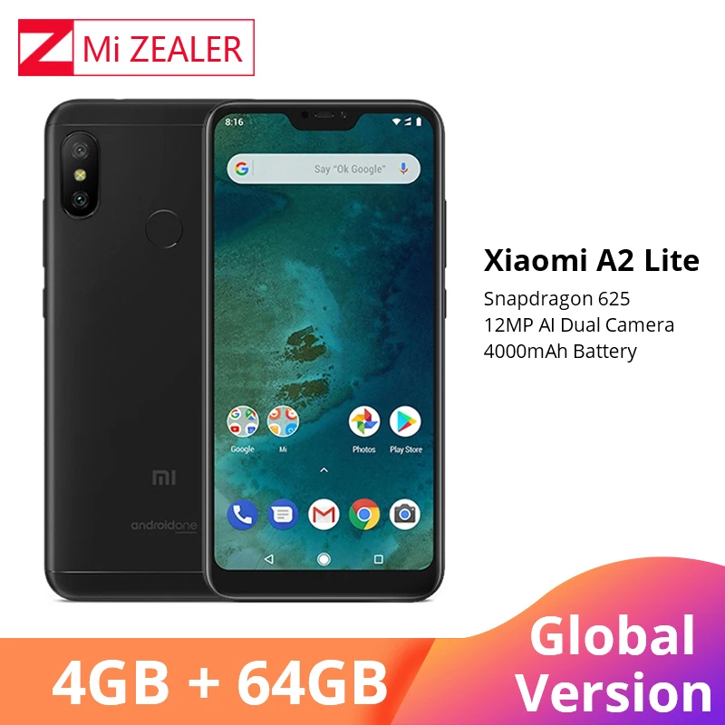 Международная версия Xiaomi Mi A2 Lite мобильный телефон 4 Гб 64 5 84 &quotполноэкранный Snapdragon
