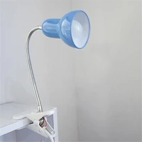 desk lamp with clamp base and adjustable gooseneck eu us plug in clip lamp for bedcupboard dorm room reading lamp pink