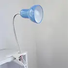 Настольная лампа с зажимом и регулируемой гибкой шеей, светильник с зажимом для кроваткишкафа, спальни, чтения, розового цвета