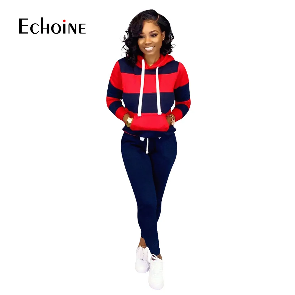 Женский спортивный костюм в полоску комплект из двух предметов соблазнительная