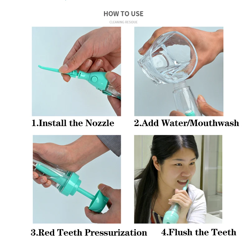 

Portable Oral Irrigador Dental Hygiene Irrigation Water Flosser Jet Toothpick Nasal Irrigator Waterpulse Teeth Whitening Cleaner