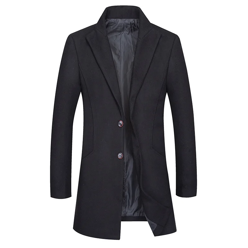 Мужской модный костюм Блейзер сверхдлинный осенне зимний женский хлопковый